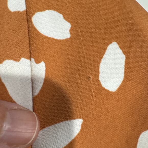 Lulus Orange Print Oh My Darlin’ Puff Sleeve Mini Dress Size XS Coquette Retro - Picture 8 of 8